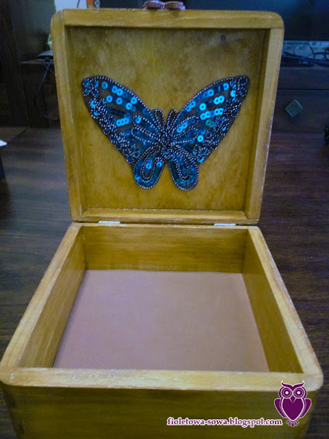 sequin butterfly decoupage