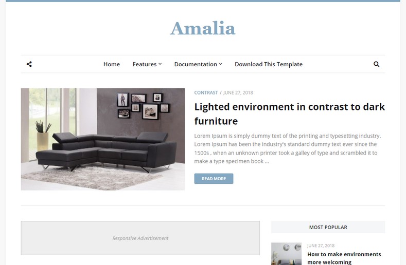 Amalia Blogger Template