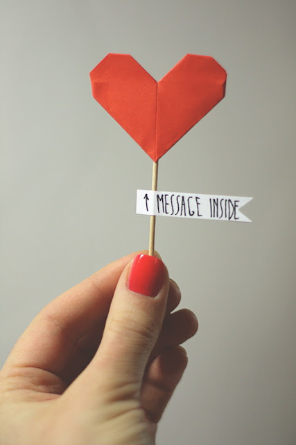 valentine's day, diy, card, heart origami