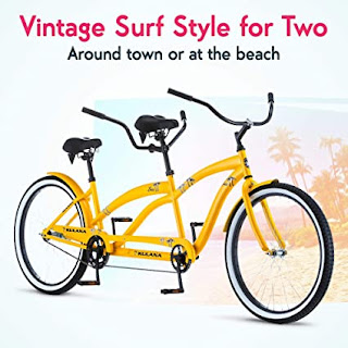 Kulana Lua Tandem Adult Beach Cruiser Bike, 26-Inch Wheels, Single to 7-Speeds, Multiple Colors