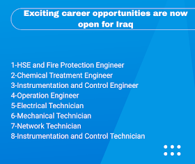 Exciting career opportunities are now open for Iraqi fresh graduates to fill the following positions for a power plant project in Basra: