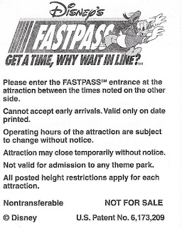 Disney Dinosaur Fastpass 2004 Back Disney's Animal Kingdom