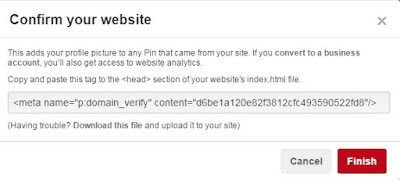 Cara Verifikasi Domain di Pinterest