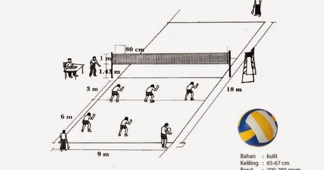 Ukuran bola voli standar nasional dan internasional 