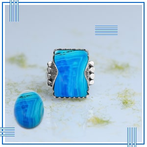 Blue Lace Agate Ring