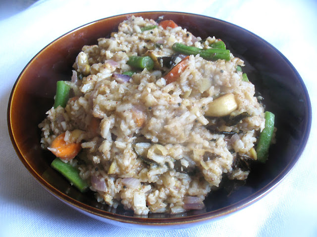 Bisi Bele Bath (Rice alongside Lentils as well as Spices)