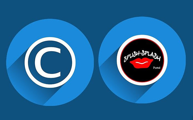 Fotocomposição com o logo do Copyright e do Portal Splish Splash