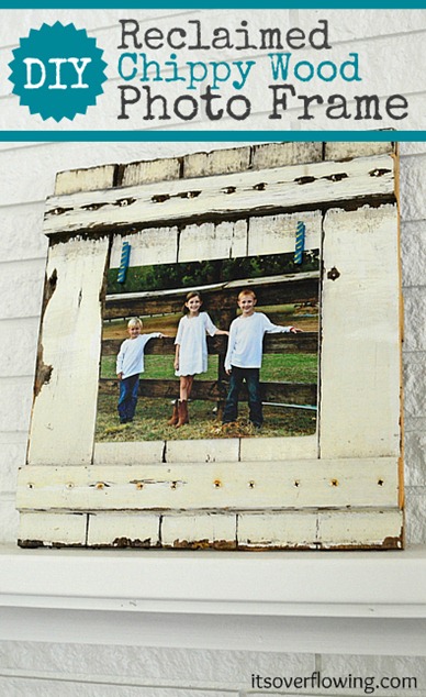 53 DIY Reclaimed Chippy Wood Photo Frame 2