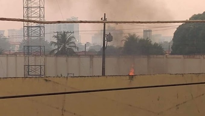 QUEIMADAS: Fogo é registrado dentro do estádio Aluízio Ferreira na capital