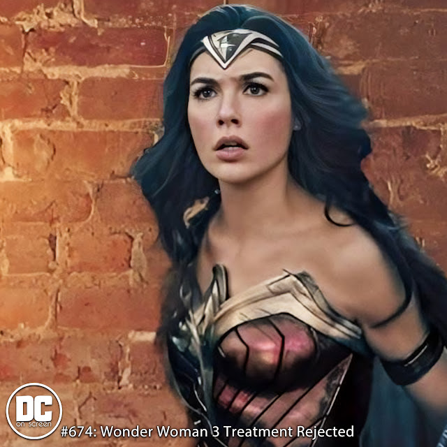 Wonder Woman cornered against a brick wall.