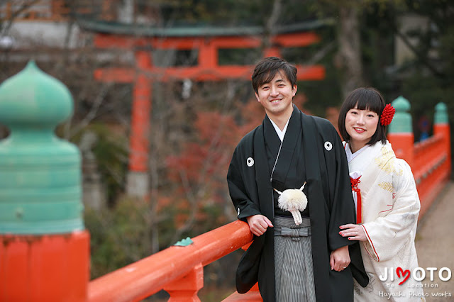 宇治上神社での挙式撮影