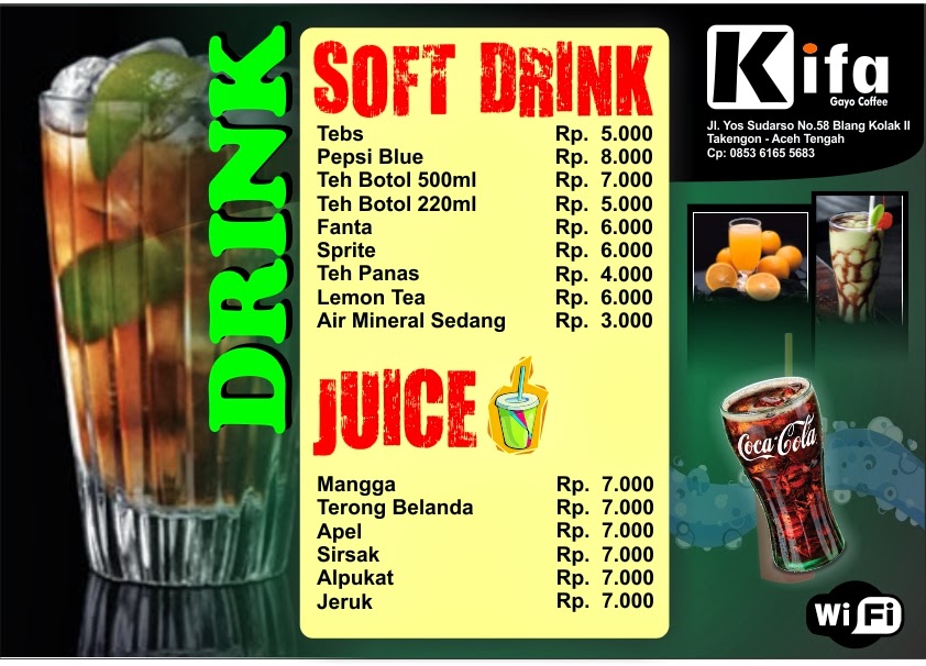 CONTOH DAFTAR MENU CAFE | Corel Draw Files