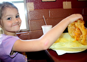 Tessa tried the children's cheese fry bread meal, which is a lot like an open-face quesadilla, except on fry bread. The Fry Bread House serves authentic Native American food and is owned and operated by the Tohono O'odham Nation of southern Arizona. While we enjoyed our entire meal, we especially liked the chocolate fry bread dessert...fry bread with chocolate syrup drizzled all over the top. Mmm!