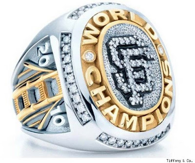 Tiffany & Co Created Diamond Studded Gold Ring For San Francisco Giants Team