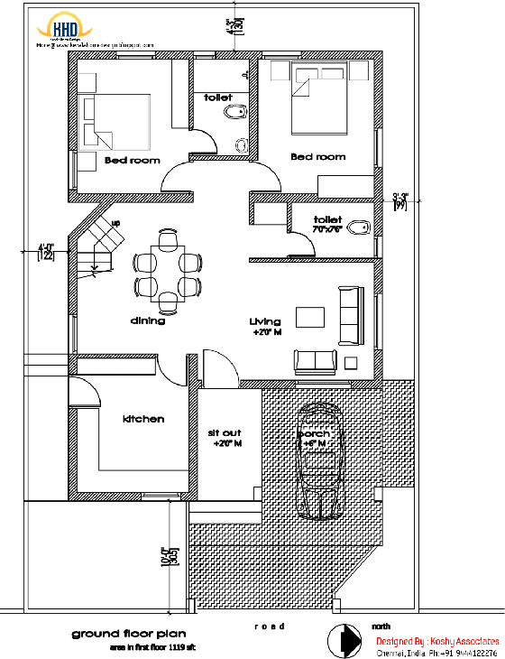 Modern home  design  1809 Sq Ft home  appliance