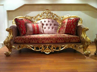 Berkah Gusti Furniture-sofa ukir jati mewah gold