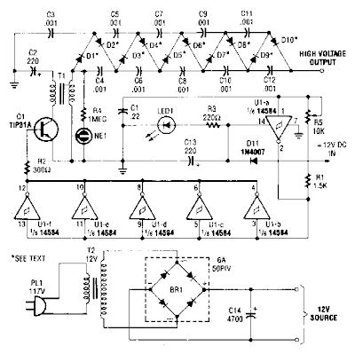 High Voltage DC Generator Circuit Diagram