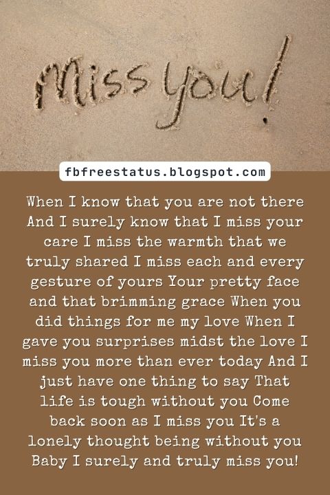 Missing You Poems For Wife