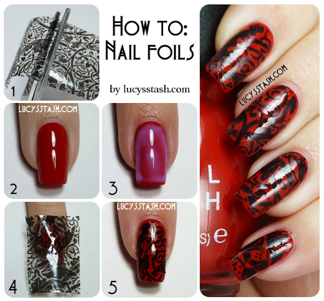 Lucy's Stash - Lace Nail Foils Tutorial