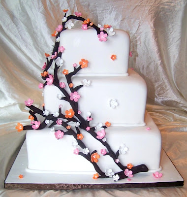 cake boss cherry blossom wedding cake