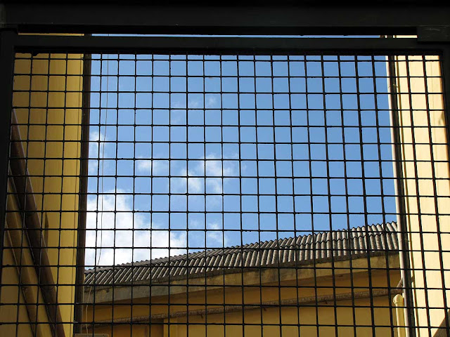 The sky seen through a gate,  via del Giglio, Livorno