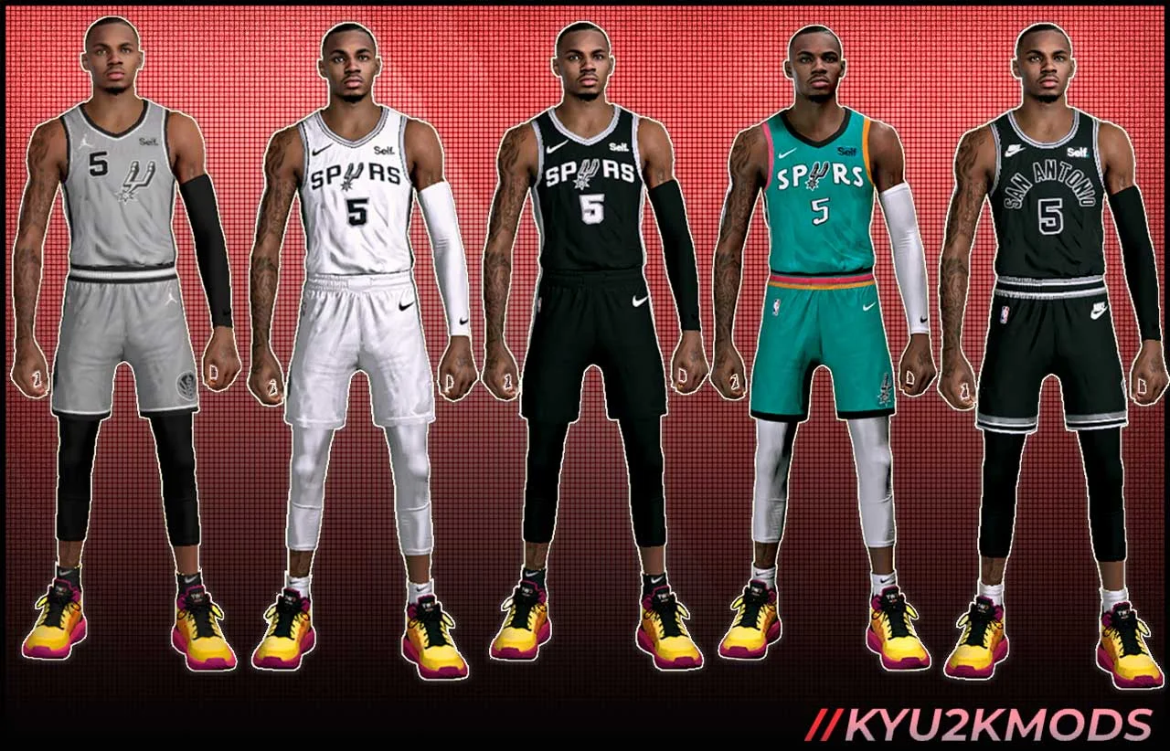 NBA 2K22 2023 Spurs Jerseys