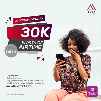  Alat by Wema is giving out 30k worth of Airtime - here's how to participate 