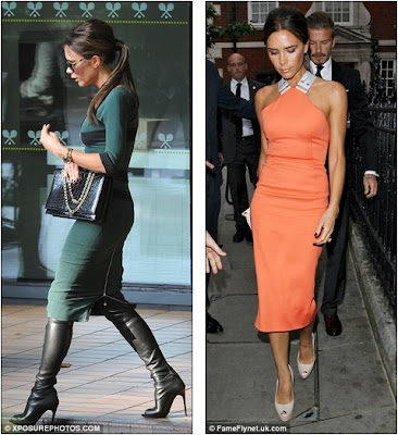 The Celebrities: Victoria Beckham shows off her ultra thin pins in a ...
