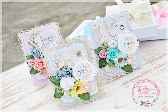 kwiatowa kartka urodzinowa scrapbooking