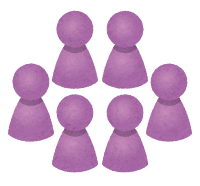 グループのイラスト（紫）