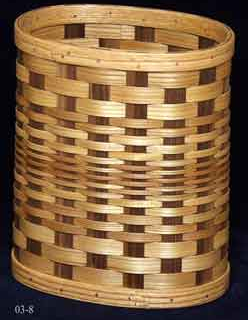 woven wood wastebasket