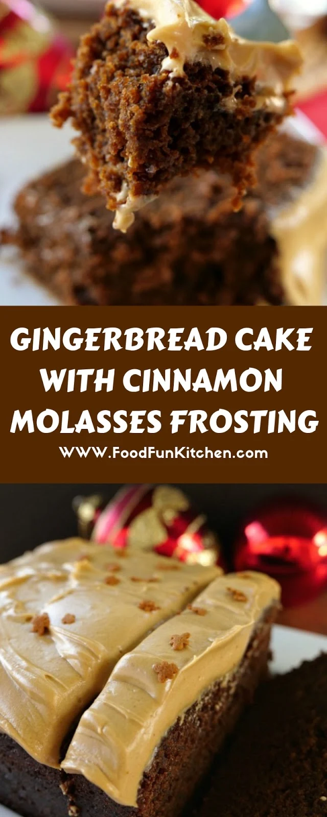 GINGERBREAD CAKE WITH CINNAMON MOLASSES FROSTING