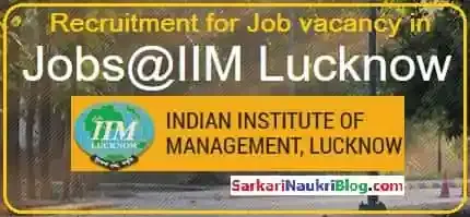 IIM Lucknow Government jobs