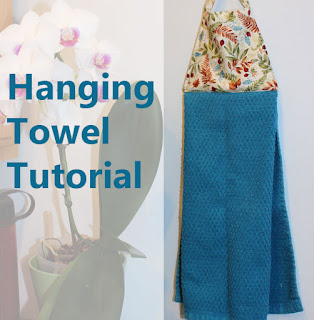 hanging kitchen towel-hanging towel tutorial-make a hanging towel-kitchen towel