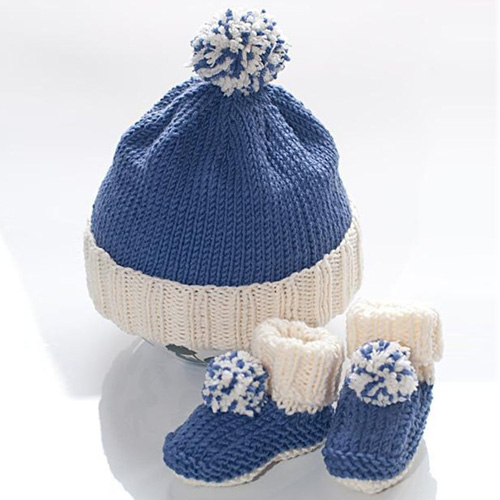 Baby bobble hat & booties - Free pattern