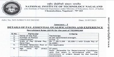 Technician ITI Job Opportunities in National Institute of Technology