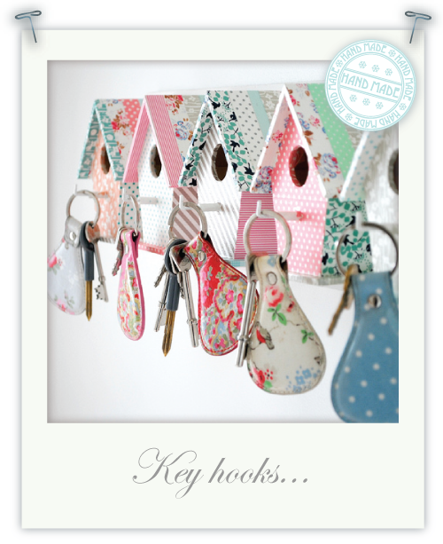 Bird house key hooks by Torie Jayne