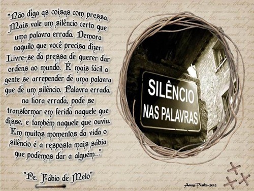 SILÊNCIO NAS PALAVRAS