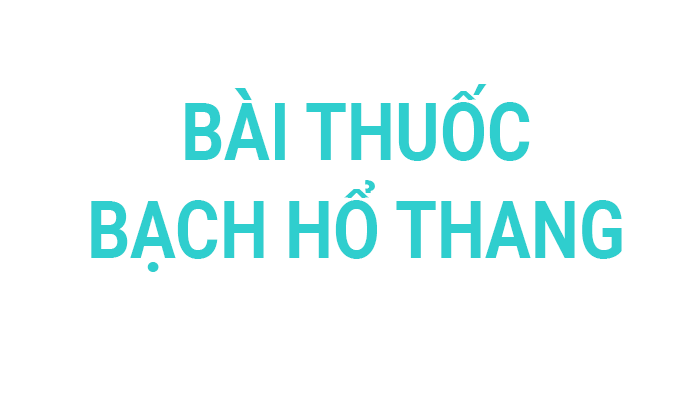 BÀI THUỐC BẠCH HỔ THANG