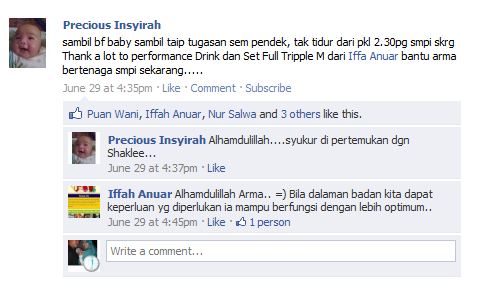 Testimoni Performance Drink Shaklee