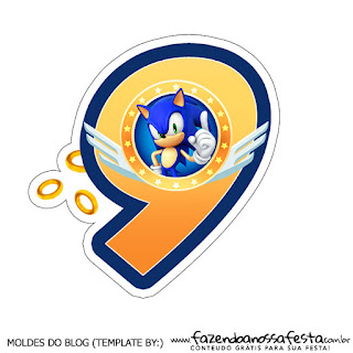 Sonic Party: Free Printable Cake Toppers and Decoration.