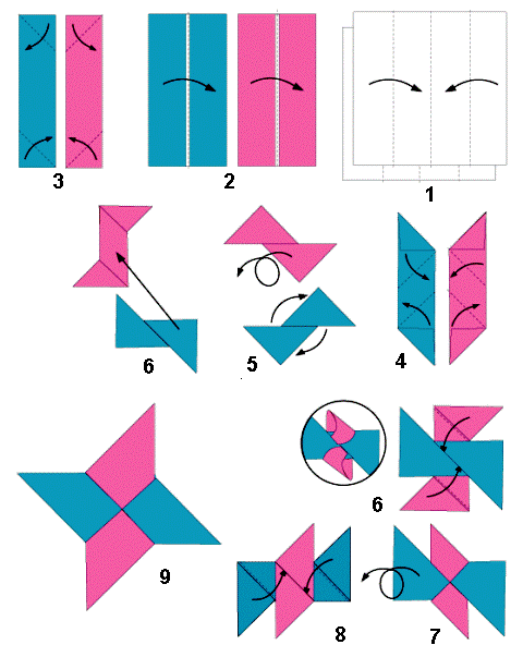  Origami  Bela Diri Cara  Membuat  Pedang dan Bintang  Ninja 