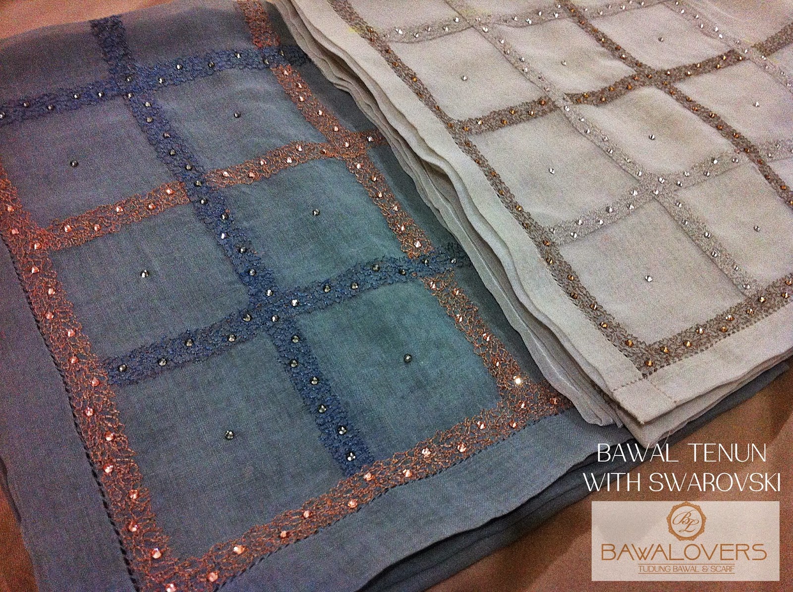 •BAWALOVERS•Tudung Bawal & Scarf ™: BAWAL TENUN WITH SWAROVSKI