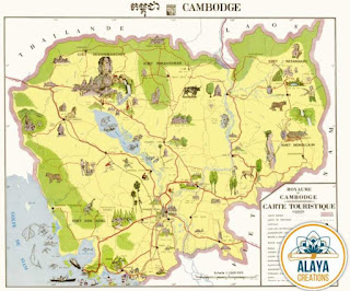 Mapa do Camboja