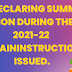 AP Declaring summer vacation during the year 2021-22 - CertainInstructions - Issued.