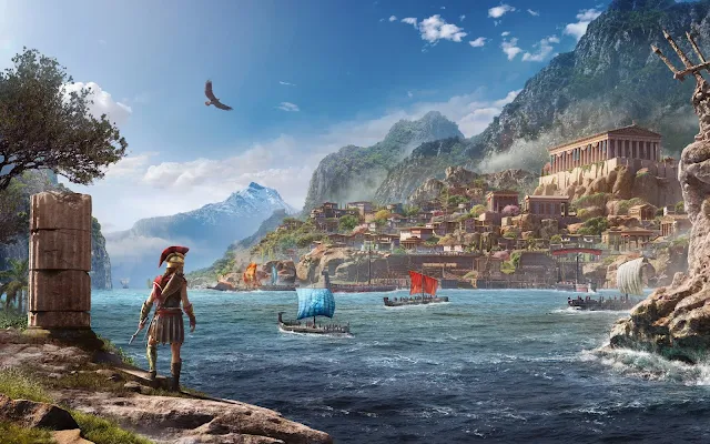Papel de parede grátis  Assassin's Creed: Odysse Arte Digital para PC, Notebook, iPhone, Android e Tablet.