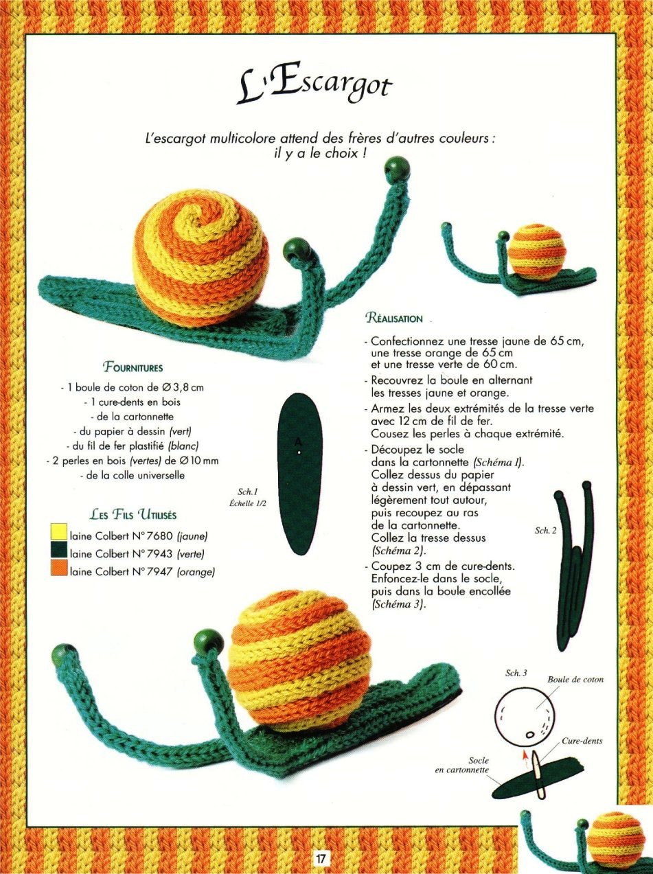 caracol em crochet