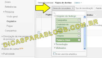 Palavras Chave no Google Analytics