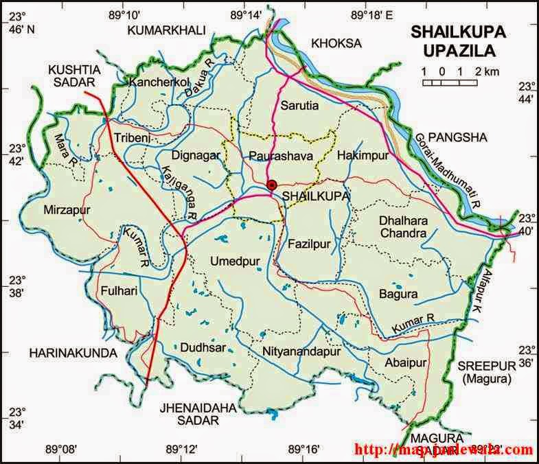 shailkupa upazila map of bangladesh