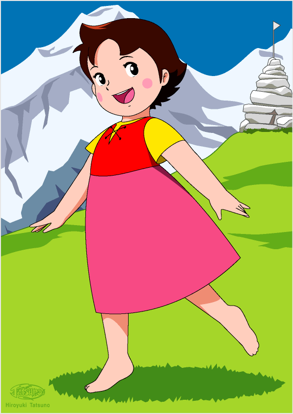 cute cartoon girl characters. of a small and cute girl.